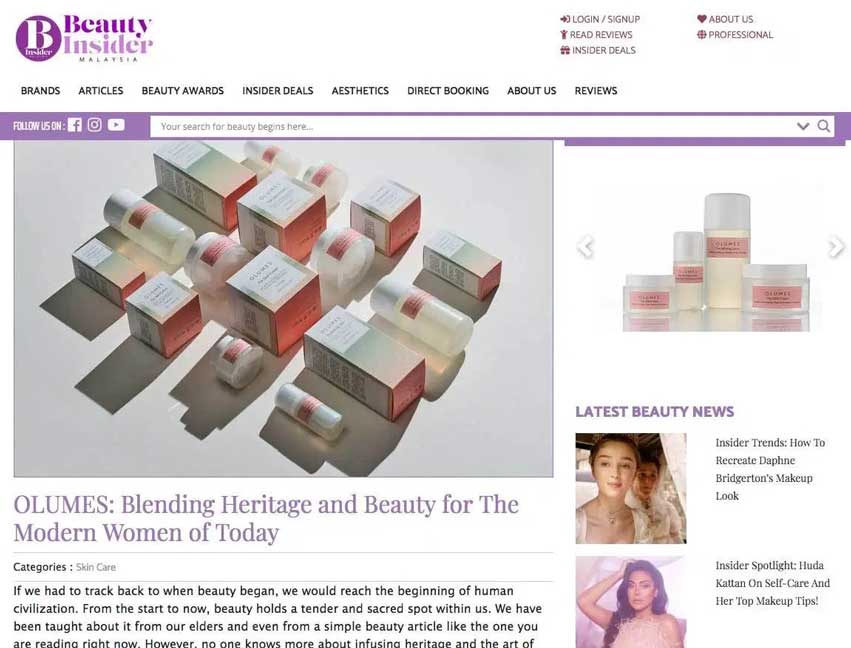 OLUMES: Blending Heritage and Beauty for The Modern Women of Today (March 2021)