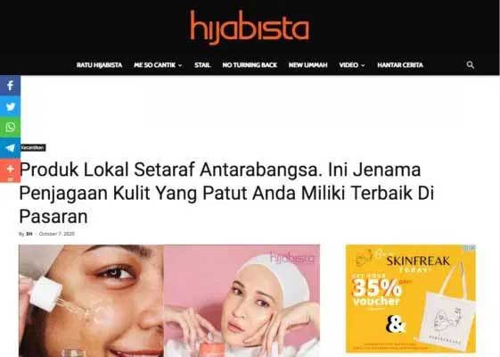Produk Lokal Setaraf Antarabangsa. Ini Jenama Penjagaan Kulit Yang Patut Anda Miliki Terbaik Di Pasaran (October 2020)