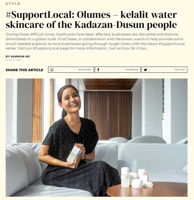 #SupportLocal: Olumes – Kalalit Water Skincare of the Kadazan-Dusun People (October 2020)