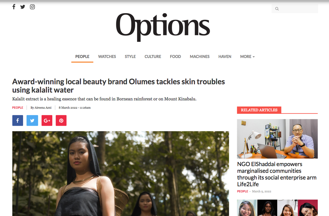 Award-Winning Local Beauty Brand OLUMES Tackles Skin Troubles Using Kalalit Water (March 2022)