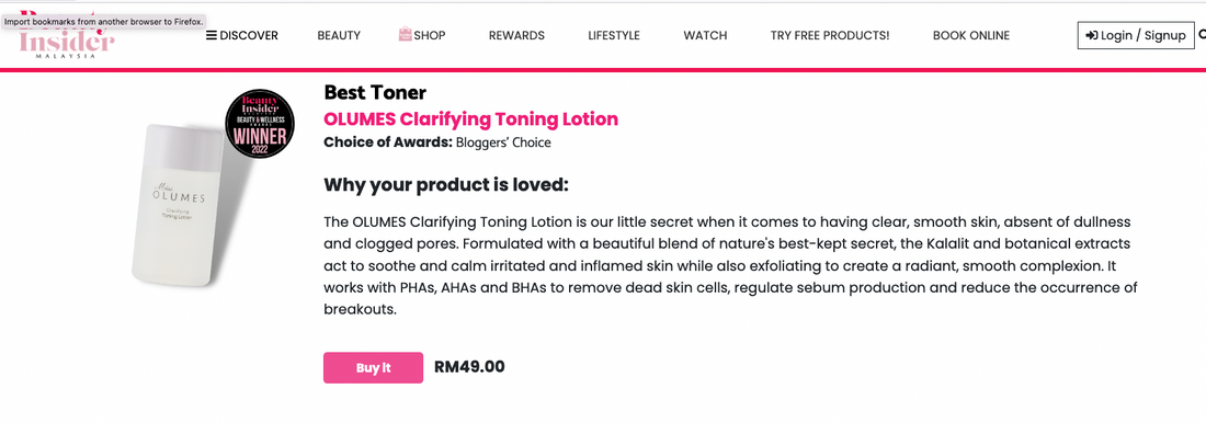 Beauty Insider Award 2022: Best Toner