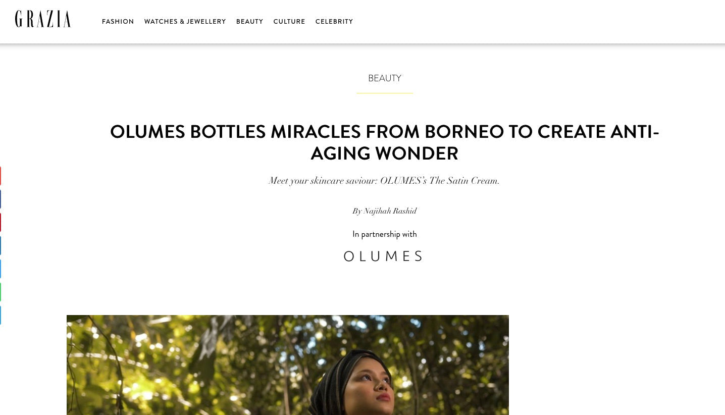 OLUMES Bottles Miracles From Borneo To Create Anti-Aging Wonder